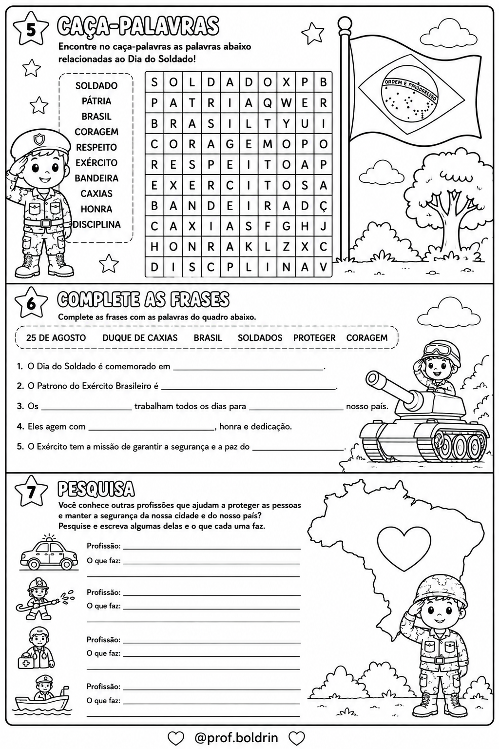 Projeto Dia do Soldado – 3º ao 5º Ano | Arquivo Digital em PDF - Imagem 4