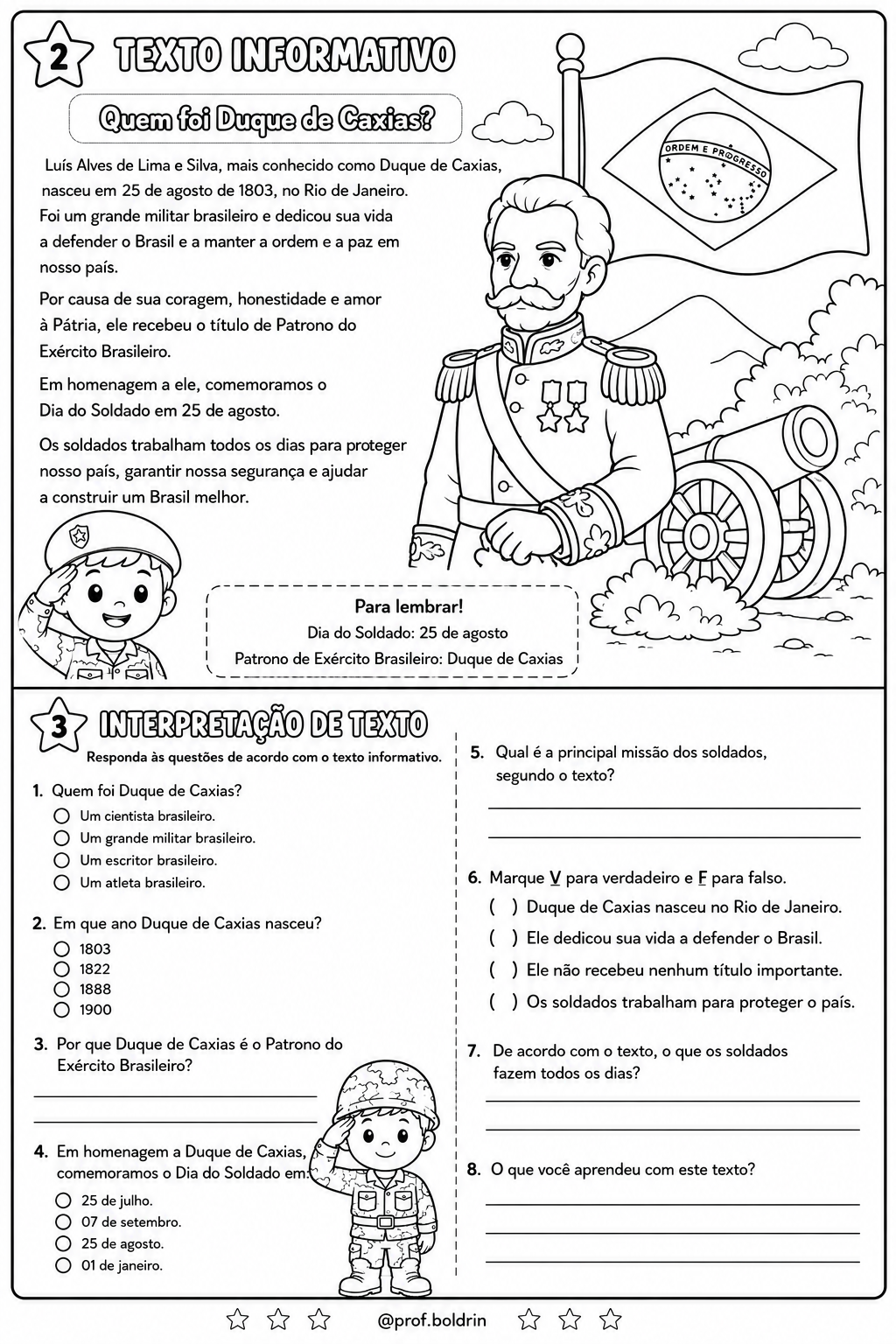 Projeto Dia do Soldado – 3º ao 5º Ano | Arquivo Digital em PDF - Imagem 3