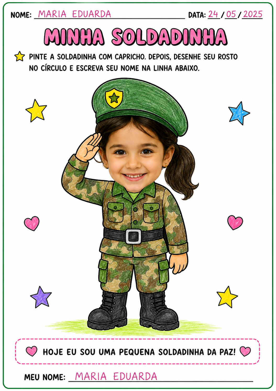 Kit Dia do Soldado – Educação Infantil | PDF - Imagem 6