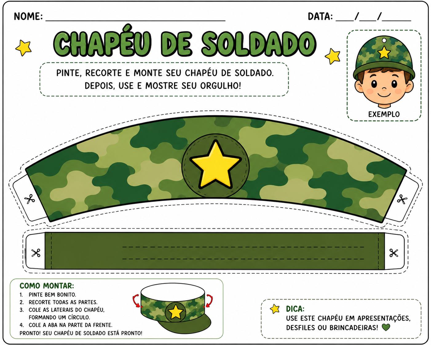 Kit Dia do Soldado – Educação Infantil | PDF - Imagem 5