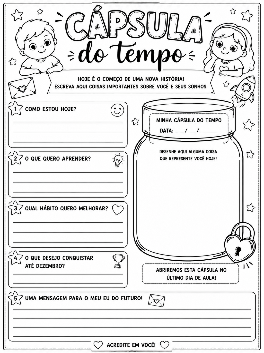 Combo Volta às Aulas – 3º ao 5º Ano | 7 Atividades de Acolhimento em PDF - Imagem 4