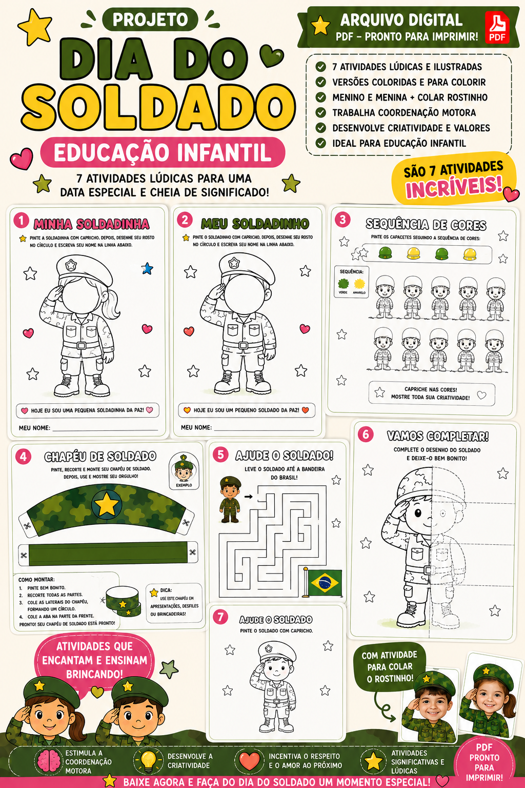 Kit Dia do Soldado – Educação Infantil | PDF