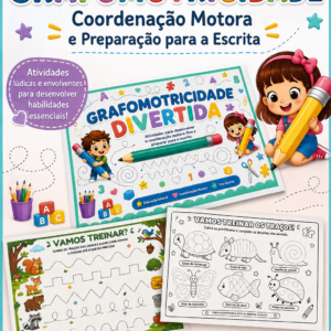 Apostila de Grafomotricidade | Coordenação Motora Fina e Preparação para a Escrita | Educação Infantil e Fundamental 1
