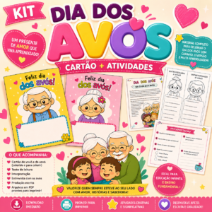 Kit Dia dos Avós – Cartão + Atividades Pedagógicas