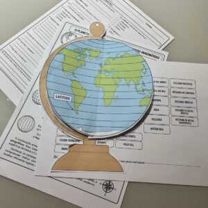 Alternative view of Globo Terrestre para Montar + Atividades de Geografia | Continentes, Oceanos e Coordenadas Geográficas
