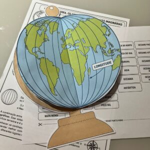 Globo Terrestre para Montar + Atividades de Geografia | Continentes, Oceanos e Coordenadas Geográficas