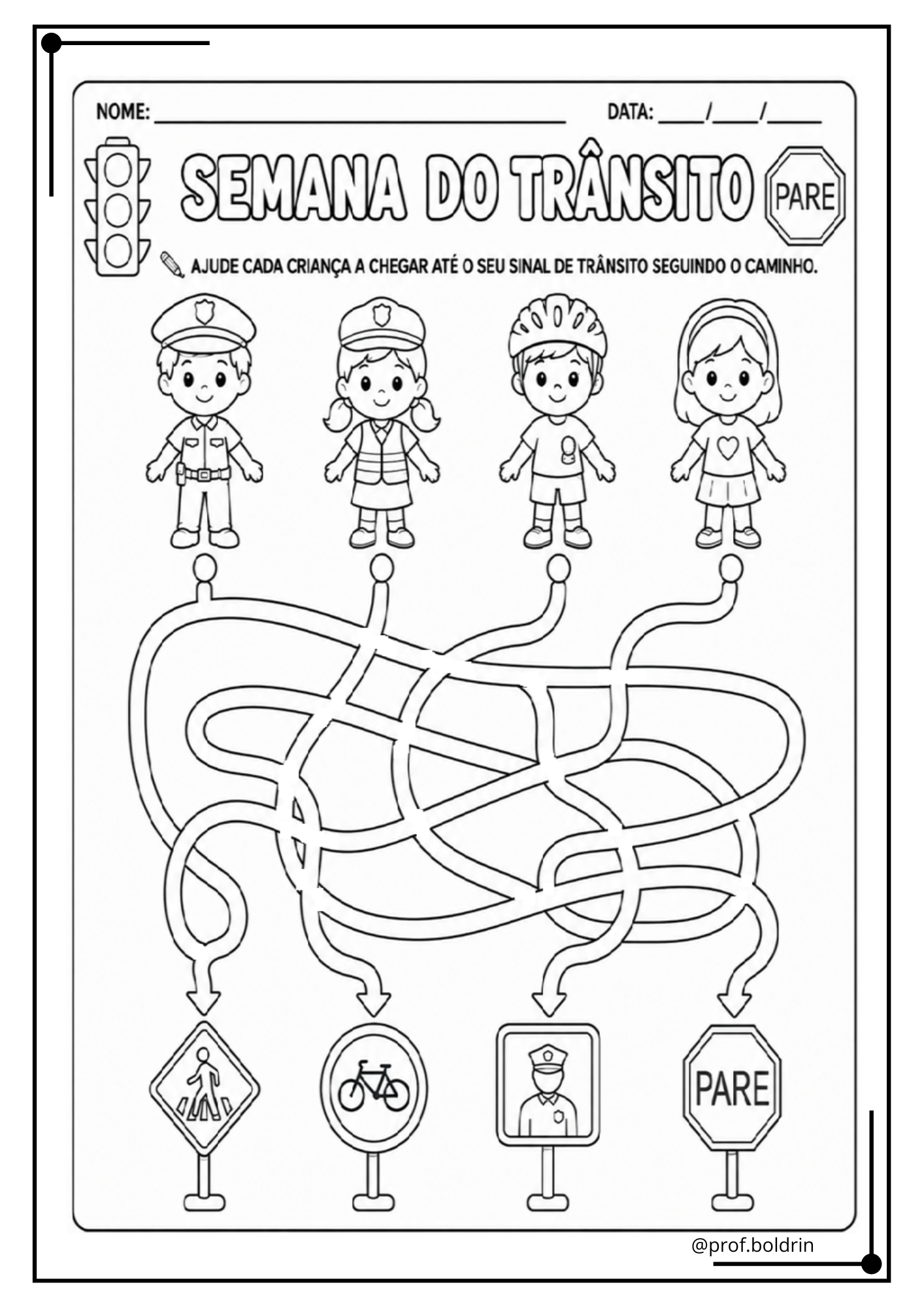 Semana do Trânsito – Atividades Lúdicas para Educação Infantil | PDF - Imagem 3