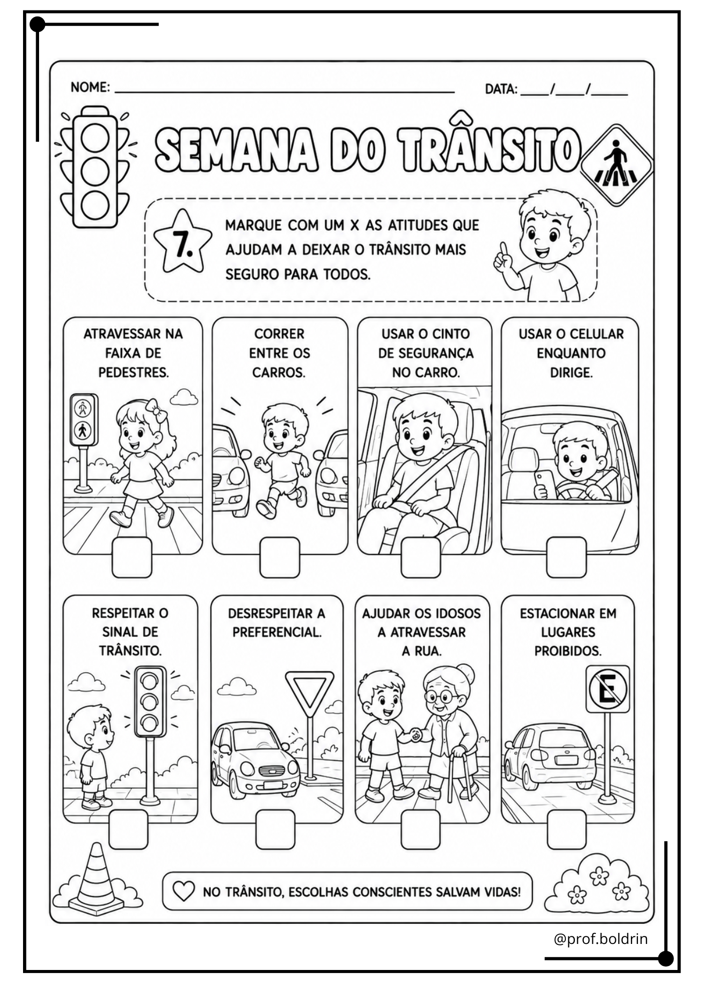 Semana do Trânsito – Atividades Lúdicas para Educação Infantil | PDF - Imagem 5