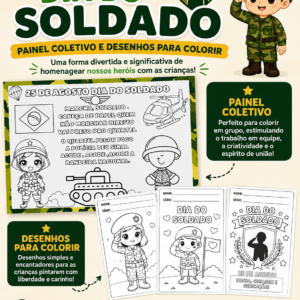Dia do Soldado – Painel Coletivo + Desenhos para Colorir | 25 de Agosto