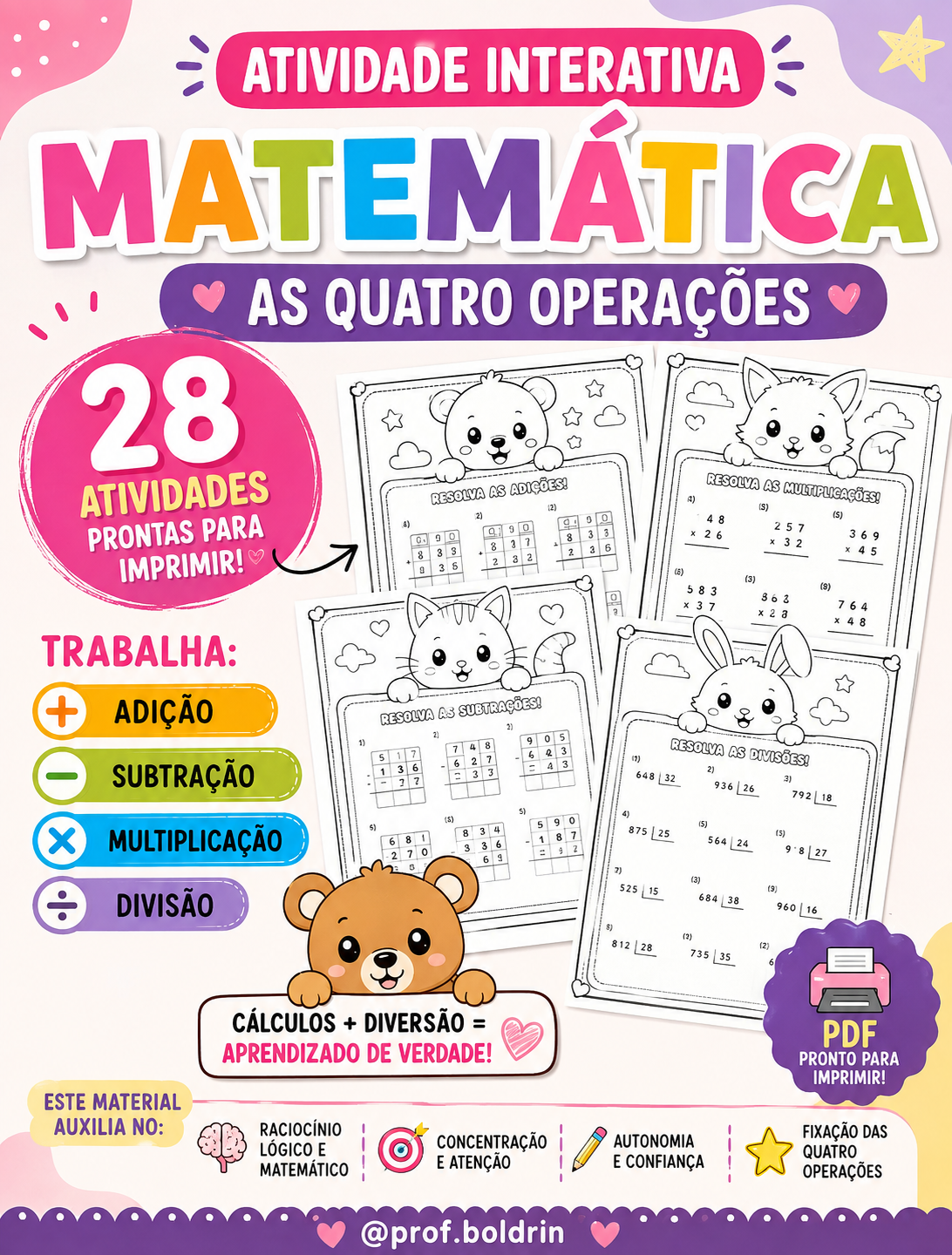 ATIVIDADE INTERATIVA DE MATEMÁTICA – DESAFIO DAS 4 OPERAÇÕES - Imagem 7