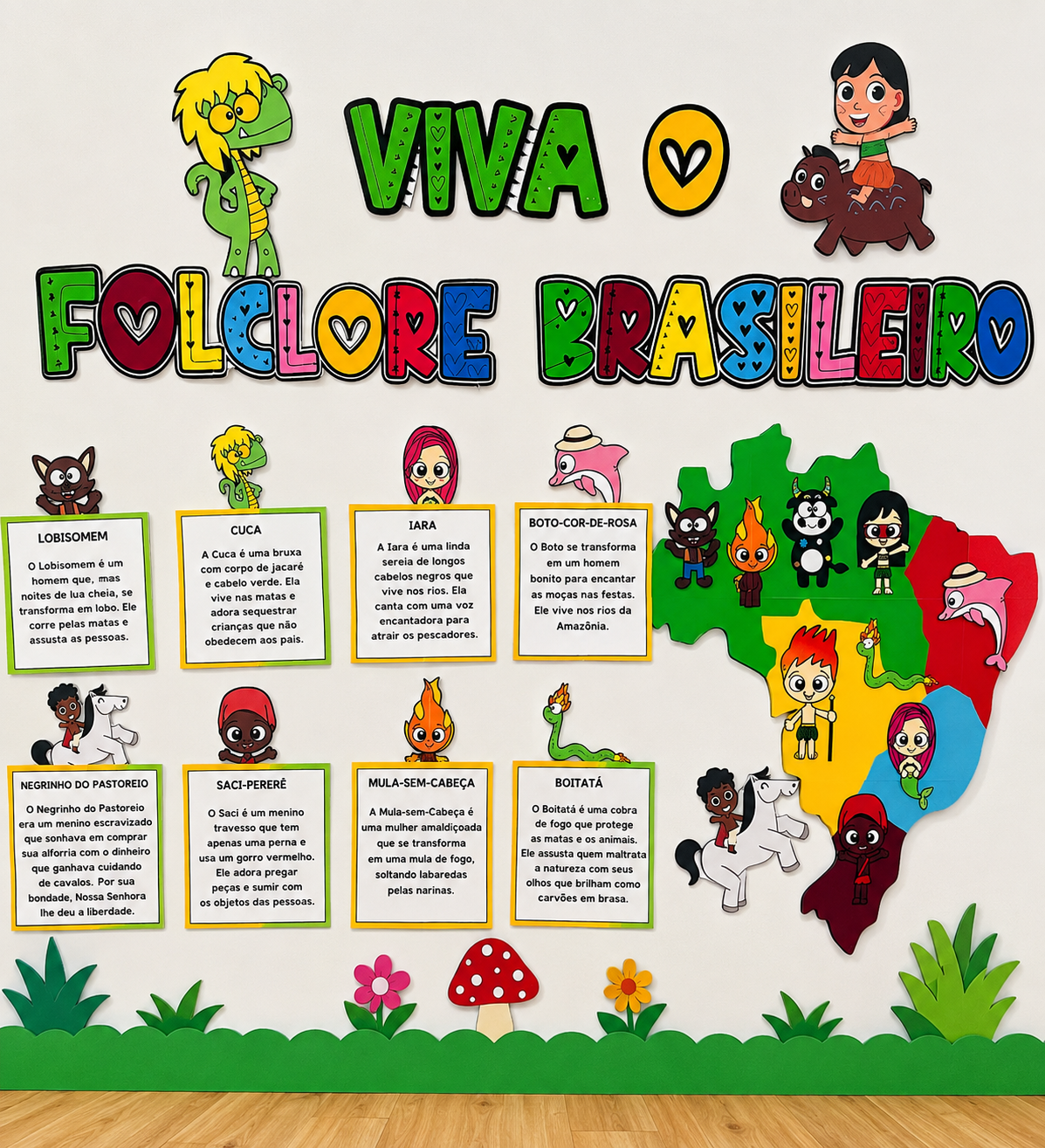 Painel Folclore Brasileiro – Personagens e Lendas da Nossa Cultura