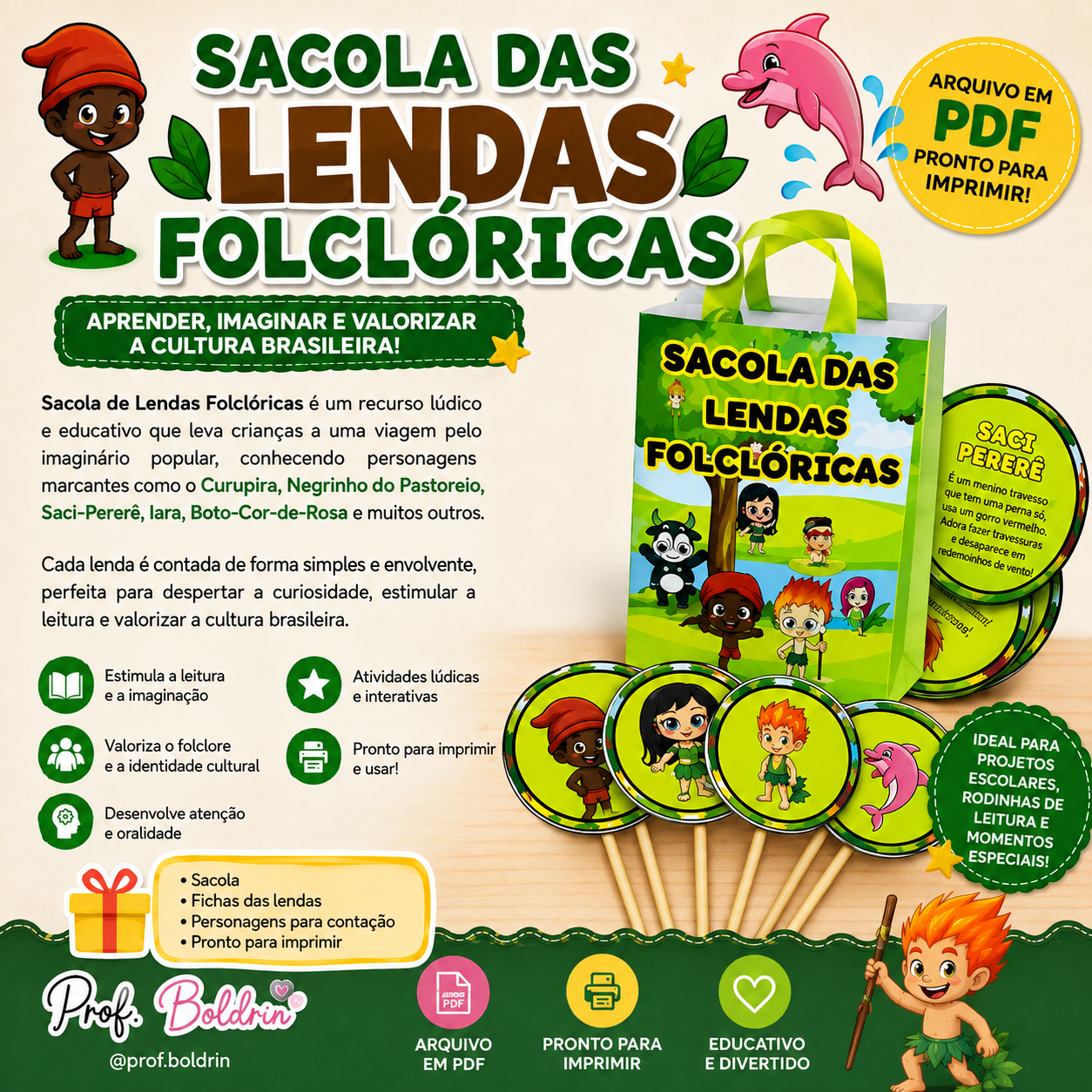 SACOLA DAS LENDAS FOLCLÓRICAS