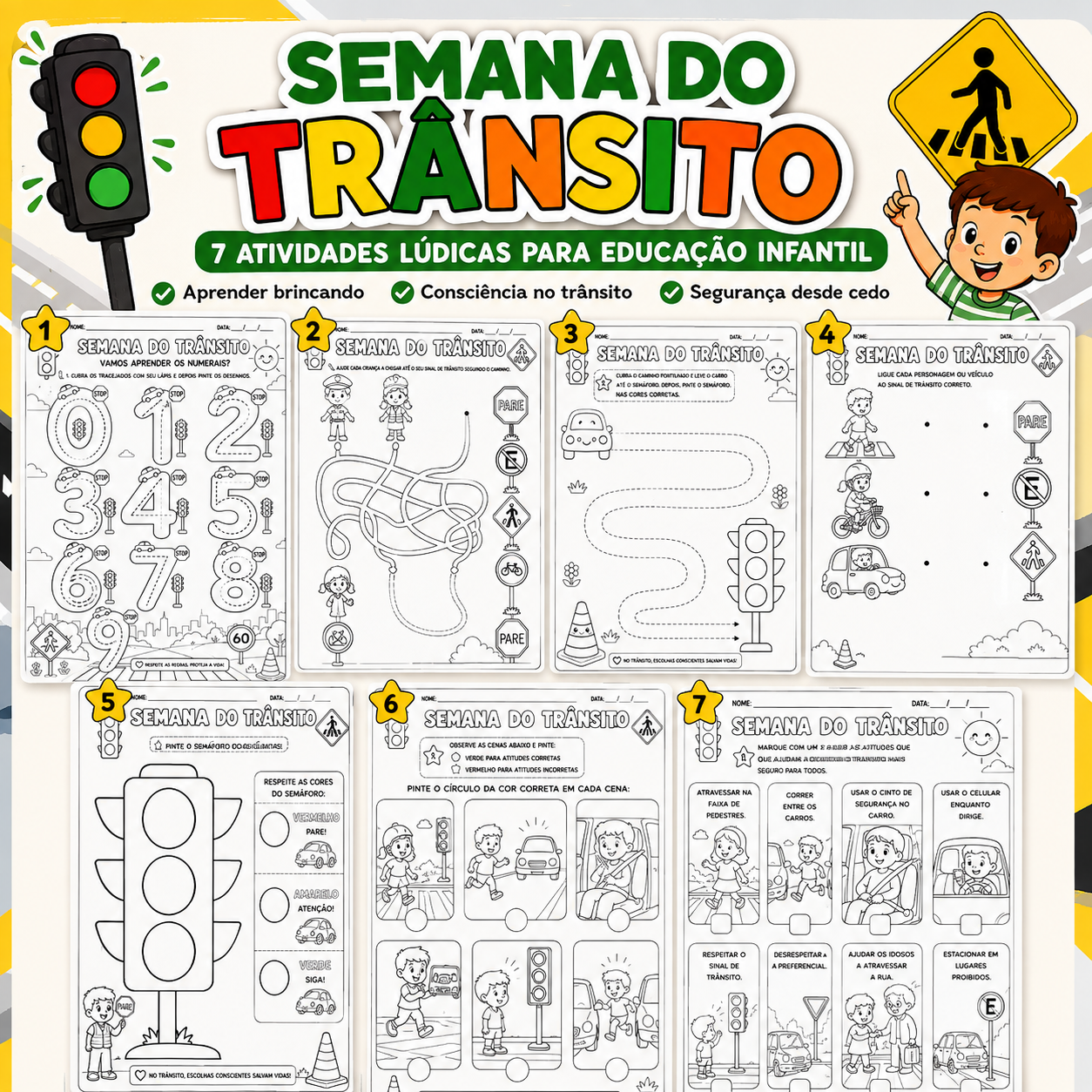 Semana do Trânsito – Atividades Lúdicas para Educação Infantil | PDF