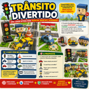 Trânsito Divertido – Cidade para Montar | Kit Pedagógico Educação no Trânsito em PDF