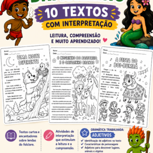 Textos e Interpretação + Adjetivos – Leitura, Compreensão e Gramática