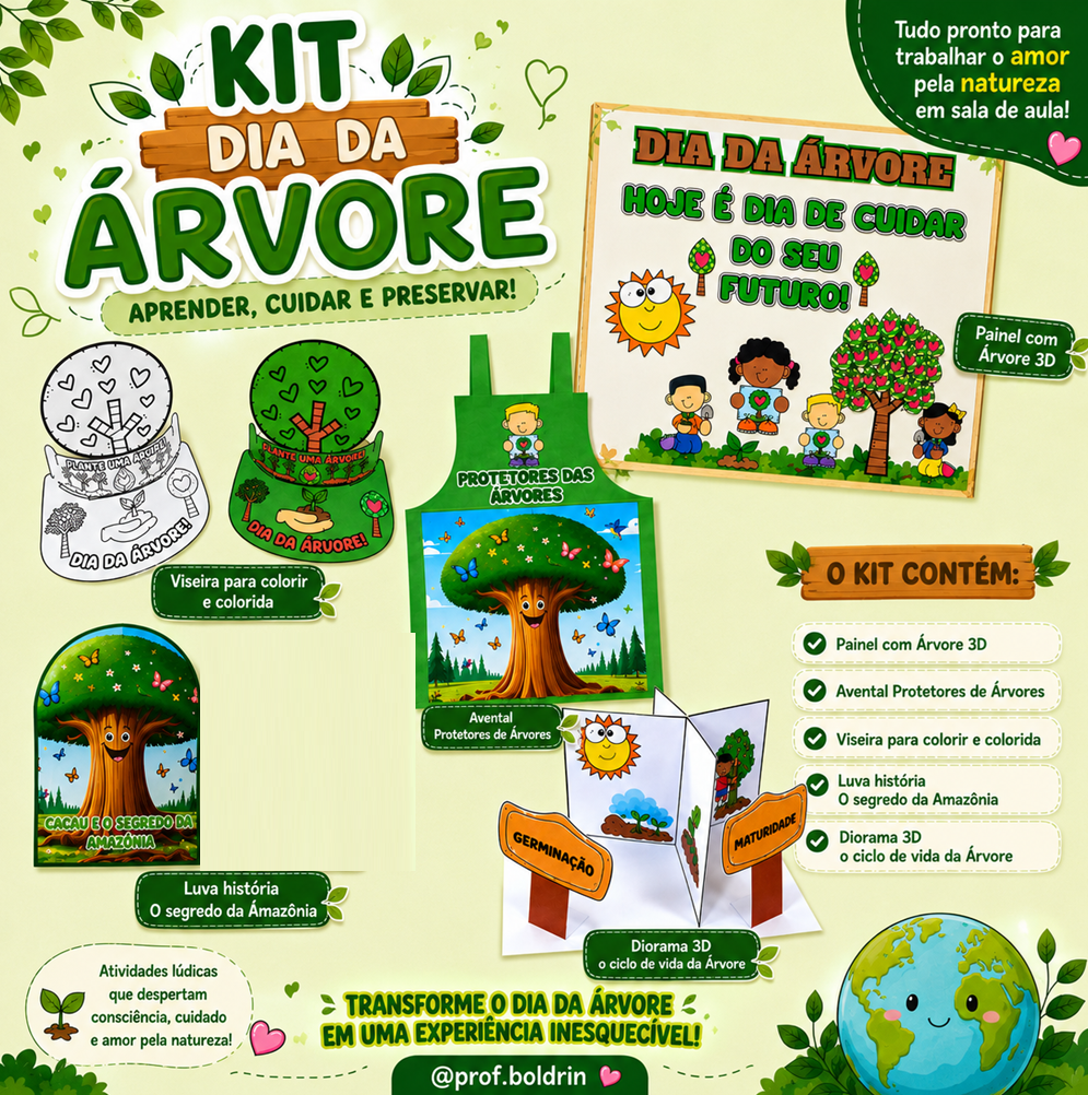 Kit Dia da Árvore – Atividades Lúdicas e Interativas em PDF