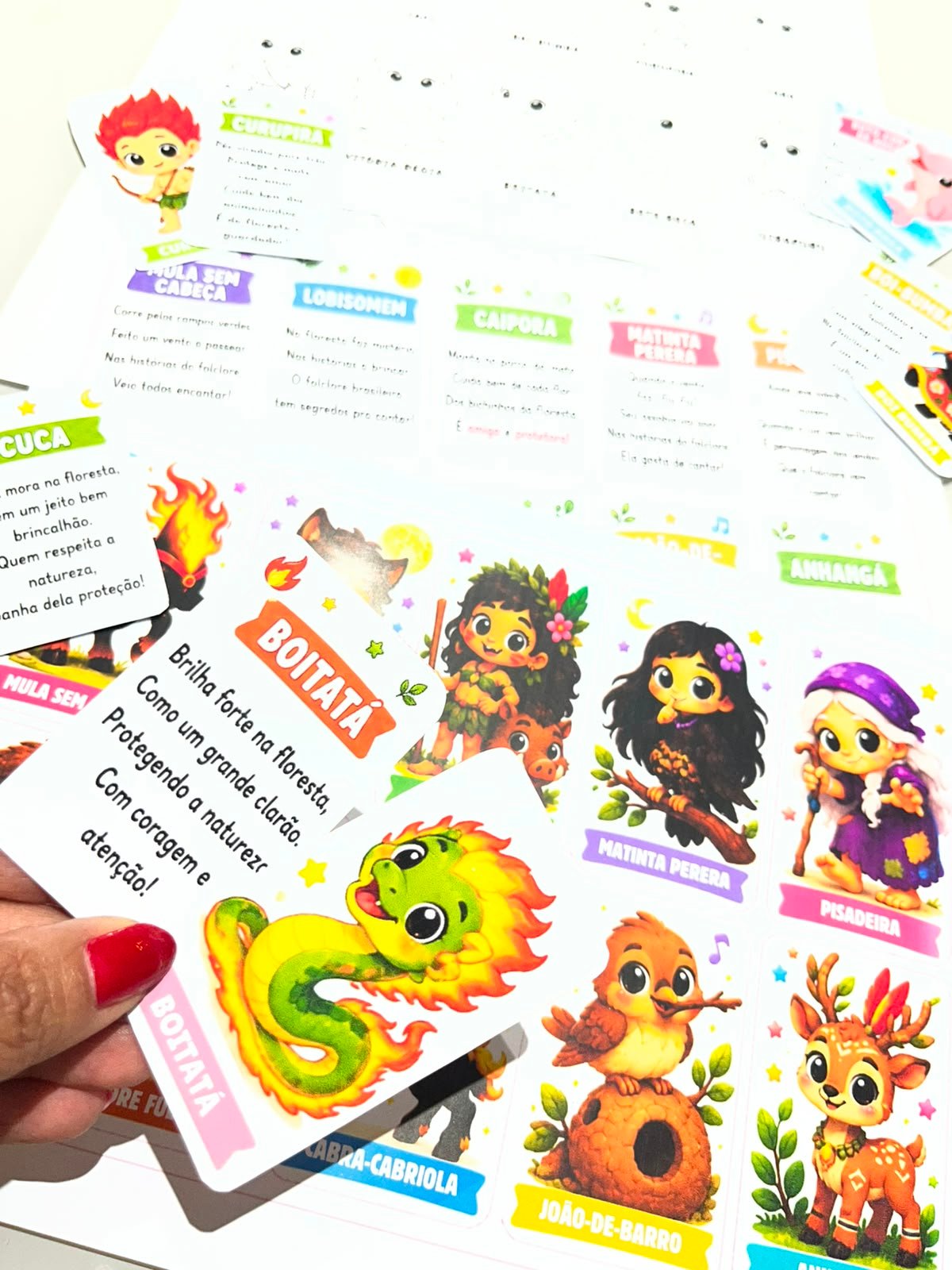 Jogo da Memória e Cards do Folclore Brasileiro | PDF para Imprimir - Imagem 3