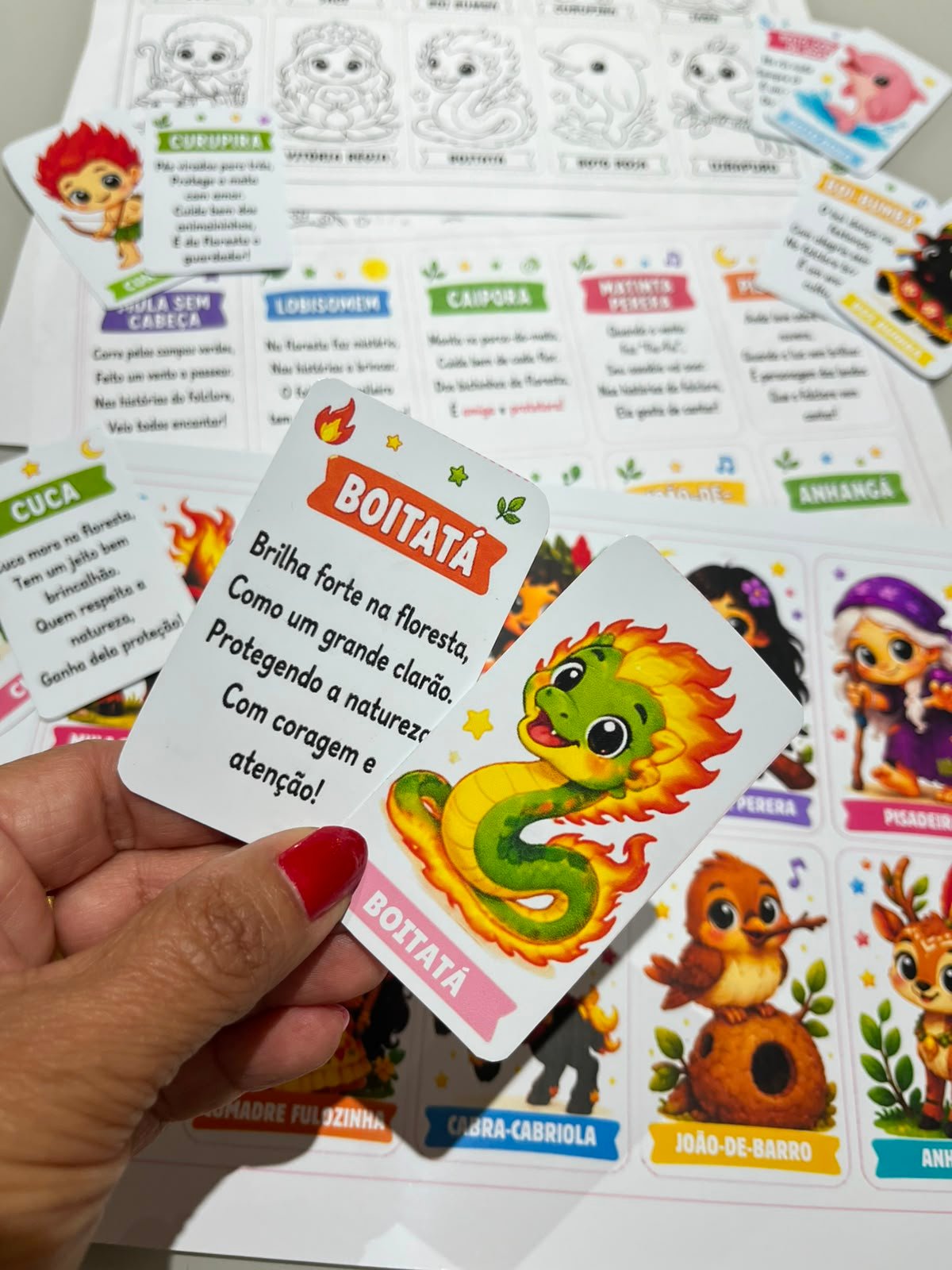 Jogo da Memória e Cards do Folclore Brasileiro | PDF para Imprimir