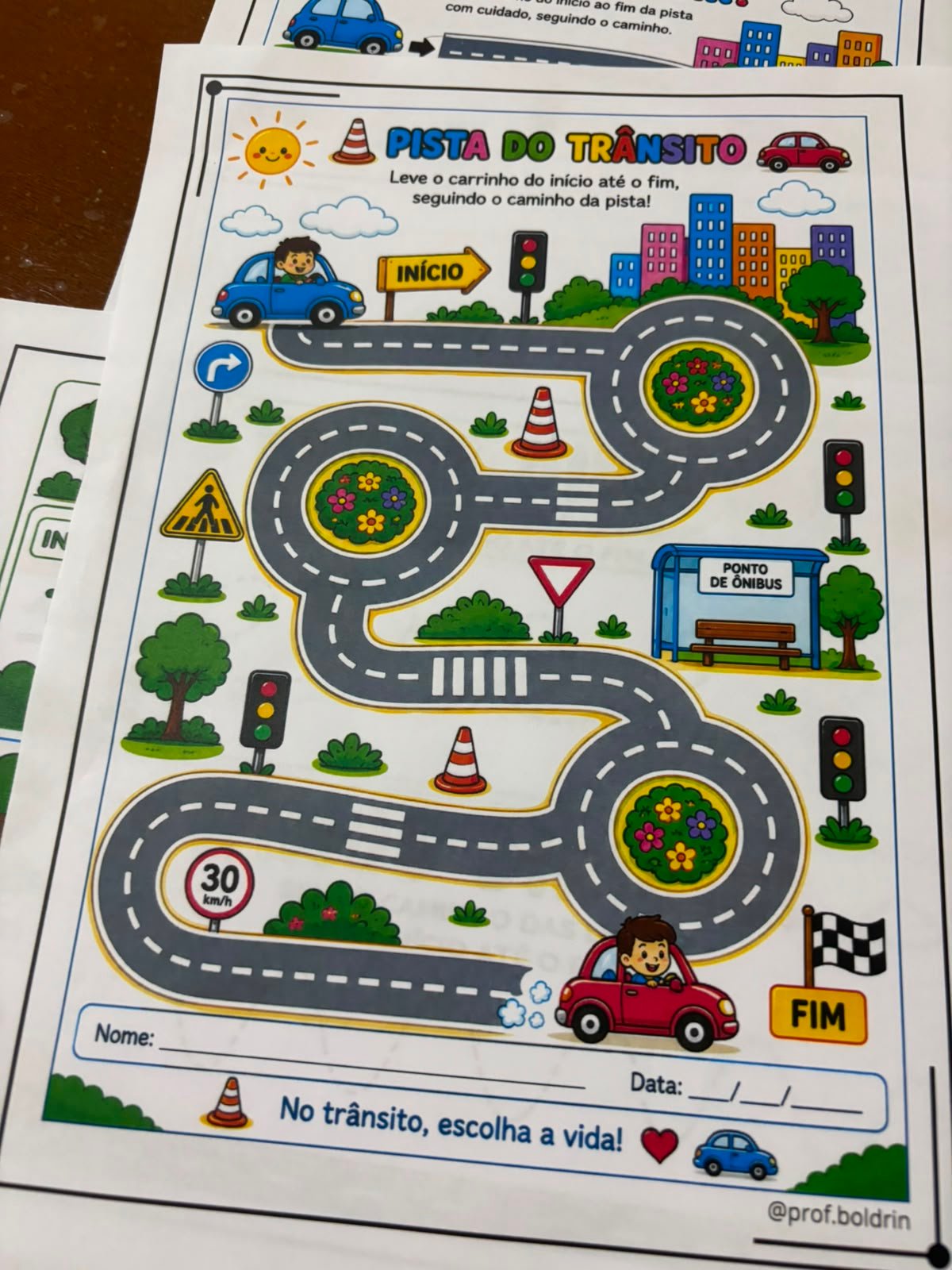 Vamos Dirigir! – Atividades de Traçado e Coordenação Motora | Semana do Trânsito - Imagem 4