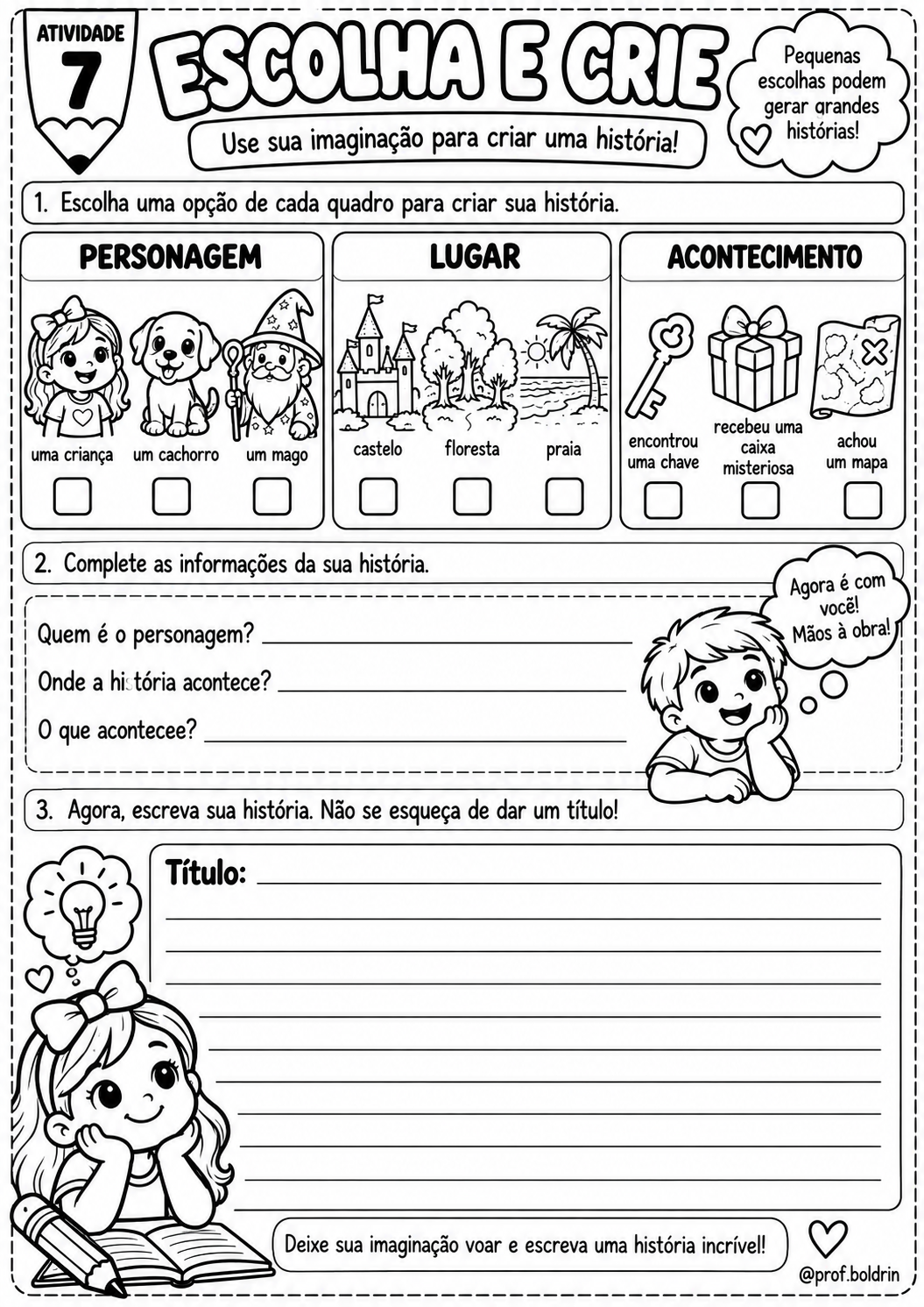 PRODUÇÃO TEXTUAL – DESPERTANDO A IMAGINAÇÃO E CRIANDO HISTÓRIAS - Imagem 5