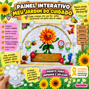 Painel Interativo Setembro Amarelo – Meu Jardim do Cuidado | Sentimentos, Empatia e Acolhimento