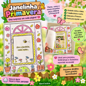 Janelinha da Primavera – Atividade Interativa e Lúdica | Pronta para Imprimir