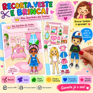 Recorta, Veste e Brinca!– Bonecos de Papel, Roupinhas e Cenários para Montar