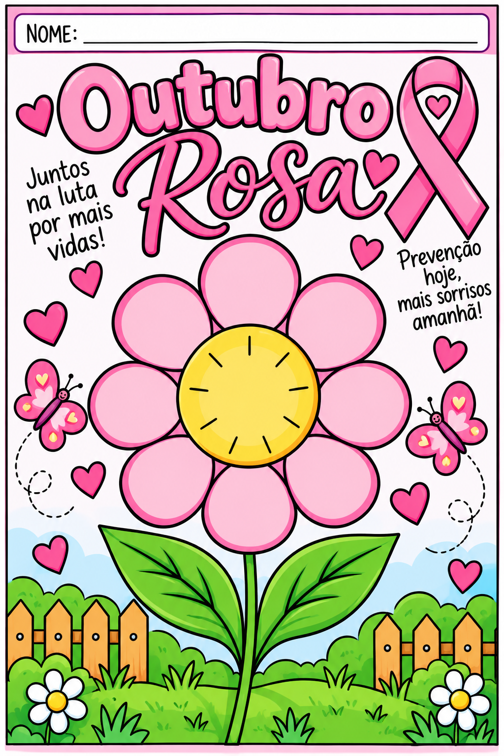 Outubro Rosa Interativo | Flor do Cuidado com Forminhas de Papel - Imagem 3