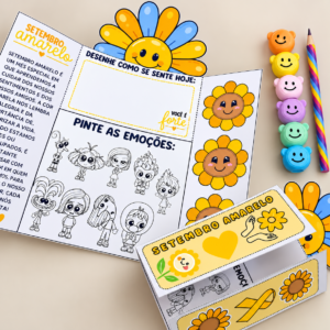 Alternative view of Kit Setembro Amarelo – Lapbook Interativo + Painel para Sala de Aula em PDF