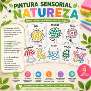 Pintura Sensorial Natureza – 9 Atividades Lúdicas para Educação Infantil