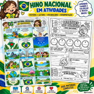 Kit Hino Nacional Brasileiro – Atividades, Quadrinhos e Vocabulário