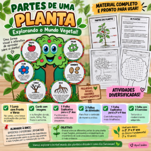 Partes de uma Planta - Dia da Árvore– Kit de Ciências com Atividades e Material Interativo | 2º, 3º e 4º Ano