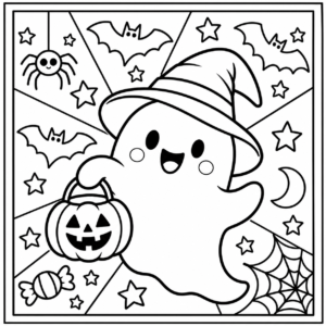 Alternative view of Halloween Divertido – Kit de Desenhos para Colorir e Montar um Mural Coletivo