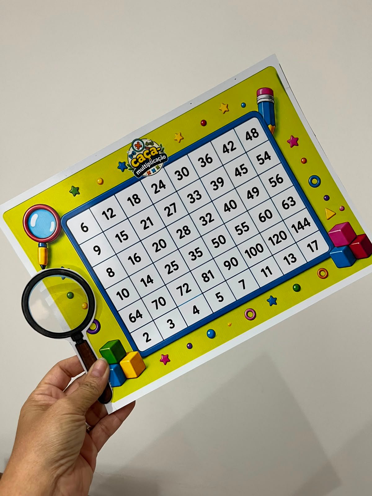 Caça-Multiplicação – Jogo Pedagógico de Tabuada e Multiplicação em PDF - Imagem 4