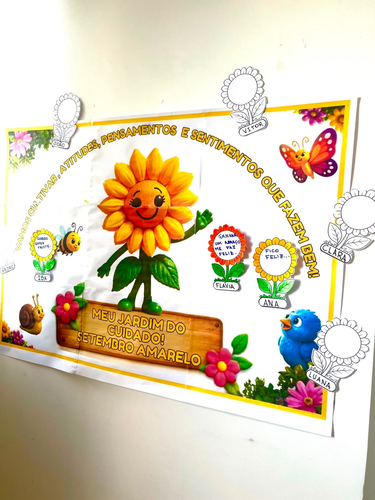 Painel Interativo Setembro Amarelo – Meu Jardim do Cuidado | Sentimentos, Empatia e Acolhimento - Imagem 2